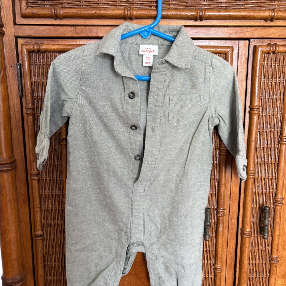 Cat & Jack Olive Baby Romper
